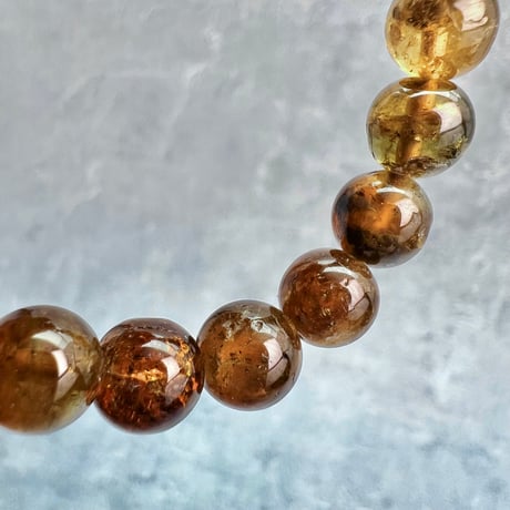 ネパール産🇳🇵【ハニートルマリン】ブレスレット8mm内径15cm/ Nepal HoneyTourmaline Bracelet