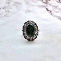 【ガネッシュヒマール産】クローライトイン天然ヒマラヤ水晶S/V925リング/Ganesh Himal Chlorite in Himalayan Quartz S/V925 Ring
