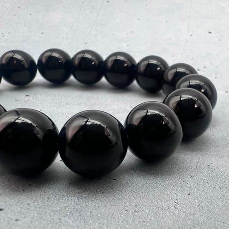 【チベット産】モリオンブレスレット内径15.5cm/Tibetan Morion  Bracelet