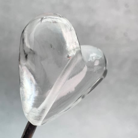 【ガネッシュヒマール産】天然ヒマラヤ水晶"手磨き加工"ハートビーズ③/Ganesh Himal Himalayan Quartz Heart Beads