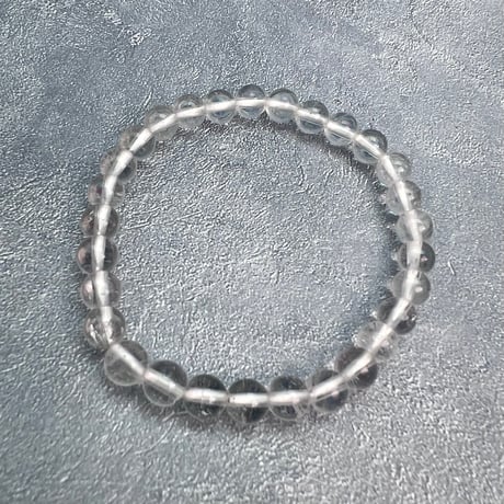 【ガネッシュヒマール産】天然ヒマラヤ水晶ブレスレット6mm内径15cm/Ganesh Himal Himalayan Quartz Bracelet