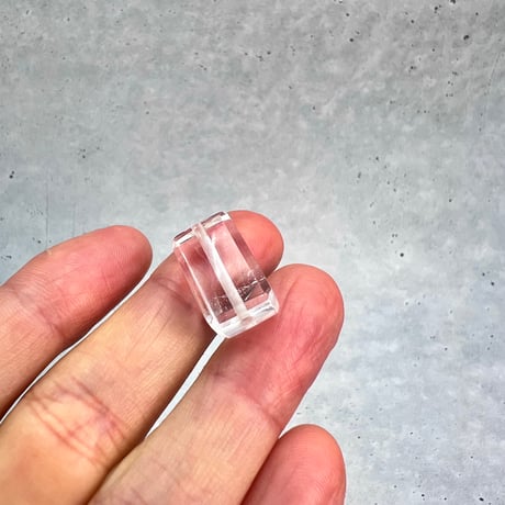 【ガネッシュヒマール産】天然ヒマラヤ水晶"手磨き加工"スクエアビーズ⑥/Ganesh Himal  Himalayan Quartz Square Beads