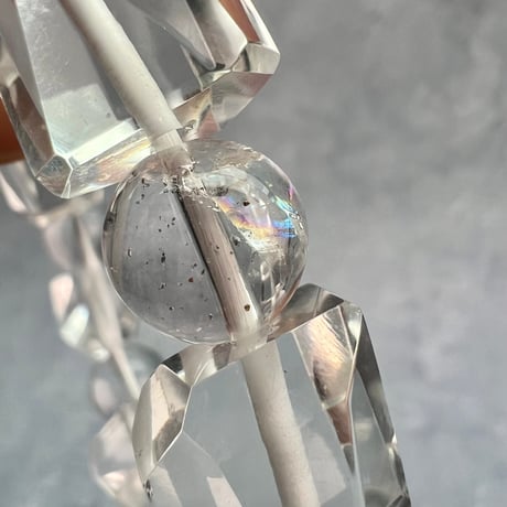 【カイラス産】"手磨き"天然ヒマラヤ水晶デザインブレスレット/Kailash Himalayan Quartz Design Bracelet