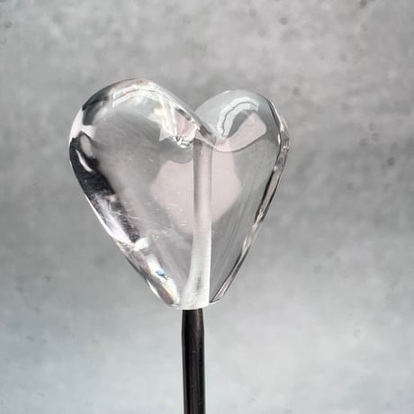 【ガネッシュヒマール産】天然ヒマラヤ水晶"手磨き加工"ハートビーズ④/Ganesh Himal Himalayan Quartz Heart Beads