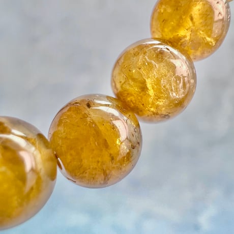 ネパール産🇳🇵【ハニートルマリン】ブレスレット7mm内径15①/Nepal Honey Tourmaline Bracelet