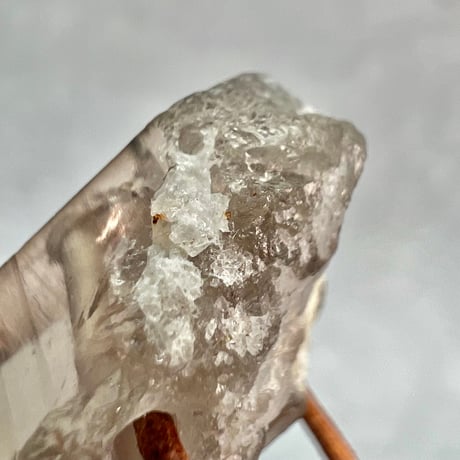 【ガウリシャンカール産】天然ヒマラヤスモーキークォーツ革紐ペンダント②/GauriShankar Himalayan Smoky Quartz Pendant