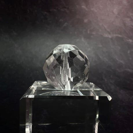 【カイラス産】天然ヒマラヤ水晶多面カットラウンドビーズ②/Kailash Himalayan Quartz Multi Cut Round Beads