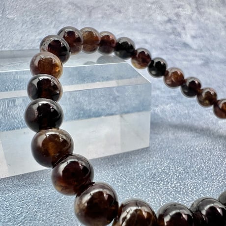 ネパール産🇳🇵【ヒマラヤドラバイトトルマリン】ブレスレット6mm内径15cm/Nepal Himalayan dravite tourmaline Bracelet