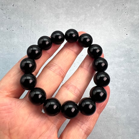 【チベット産】モリオンブレスレット内径14/Tibetan Morion  Bracelet