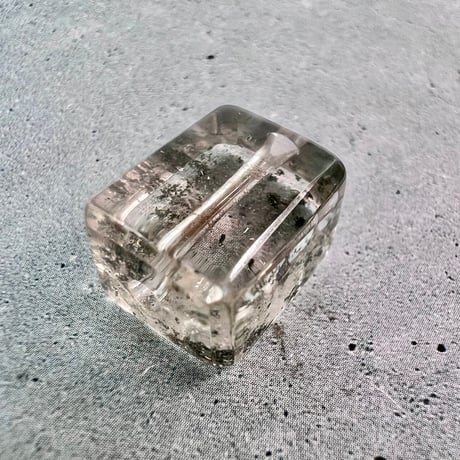 【ガネッシュヒマール産】天然ヒマラヤ水晶"手磨き加工"スクエアビーズ⑧/Ganesh Himal  Himalayan Quartz Square Beads