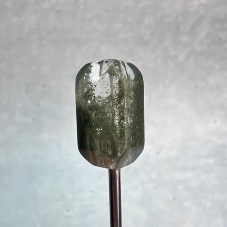 【ガネッシュヒマール産】天然ヒマラヤ水晶"手磨き加工"スクエアビーズ⑮/Ganesh Himal  Himalayan Quartz Square Beads