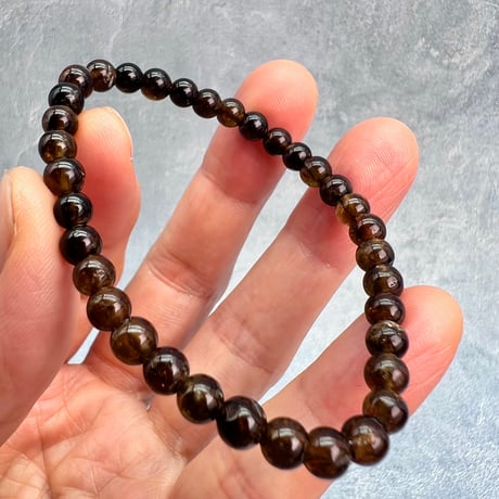 ネパール産🇳🇵【ヒマラヤドラバイトトルマリン】ブレスレット5mm内径15cm/Nepal Himalayan dravite tourmaline Bracelet