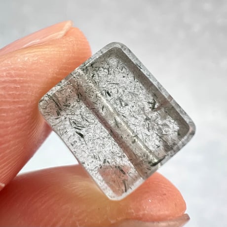 【ガネッシュヒマール産】天然ヒマラヤ水晶"手磨き加工"スクエアビーズ⑭/Ganesh Himal  Himalayan Quartz Square Beads