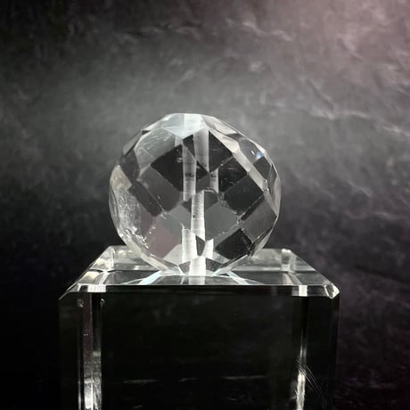 【カイラス産】天然ヒマラヤ水晶多面カットラウンドビーズ①/Kailash Himalayan Quartz Multi Cut Round Beads