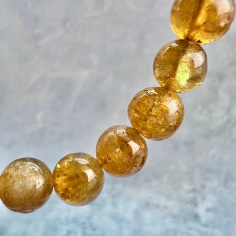 ネパール産🇳🇵【ハニートルマリン】ブレスレット7mm内径15①/Nepal Honey Tourmaline Bracelet