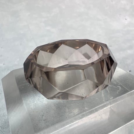 【ガウリシャンカール産】天然ヒマラヤスモーキークォーツ ファセットリング(16号)/GauriShankar Smoky Quartz Facet Ring