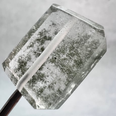 【ガネッシュヒマール産】天然ヒマラヤ水晶"手磨き加工"スクエアビーズ⑫/Ganesh Himal  Himalayan Quartz Square Beads