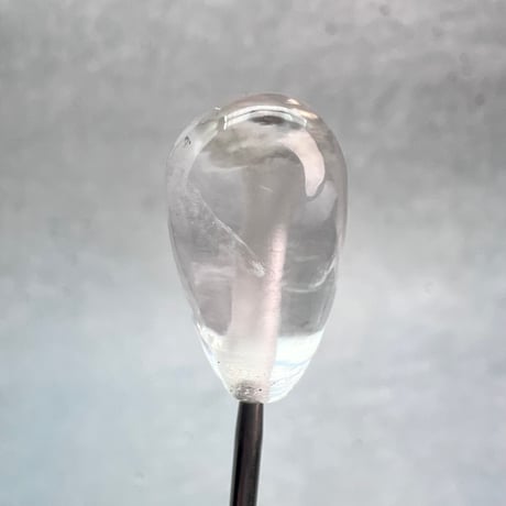 【ガネッシュヒマール産】天然ヒマラヤ水晶"手磨き加工"ハートビーズ⑥/Ganesh Himal Himalayan Quartz Heart Beads