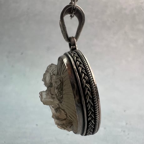 【ガウリシャンカール産】天然ヒマラヤスモーキークォーツ"グリーンターラ様"ペンダントトップ②/Gaurishankar Himalayan Smoky Quartz "Green Tara"