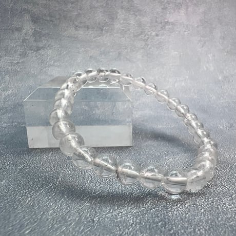 【ガネッシュヒマール産】天然ヒマラヤ水晶ブレスレット6mm内径16cm/Ganesh Himal Himalayan Quartz