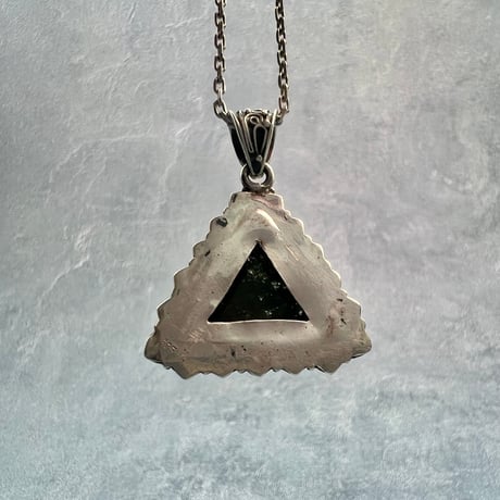 【ガネッシュヒマール産】クローライトイン天然ヒマラヤ水晶シルバー925ペンダントトップ/Ganesh Himal Chlorite in Himalayan Quartz Pendant Top
