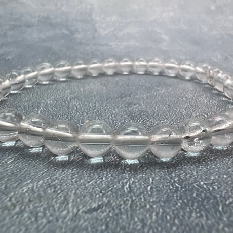【ガネッシュヒマール産】天然ヒマラヤ水晶ブレスレット6mm内径18cm/Ganesh Himal Himalayan Quartz Bracelet