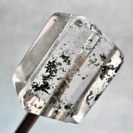 【ガネッシュヒマール産】天然ヒマラヤ水晶"手磨き加工"スクエアビーズ⑧/Ganesh Himal  Himalayan Quartz Square Beads