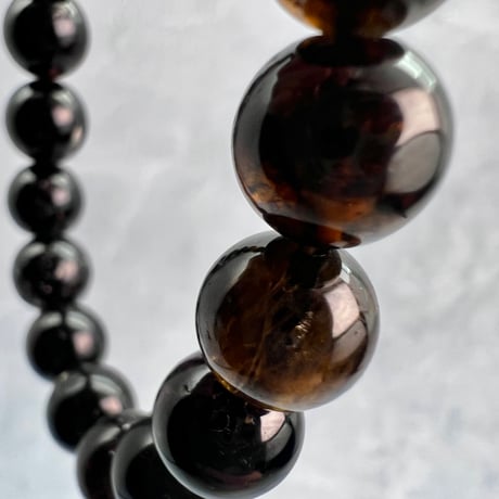 ネパール産🇳🇵【ヒマラヤドラバイトトルマリン】ブレスレット9mm内径15.5cm/Nepal Himalayan dravite tourmaline Bracelet