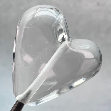 【ガネッシュヒマール産】天然ヒマラヤ水晶"手磨き加工"ハートビーズ④/Ganesh Himal Himalayan Quartz Heart Beads
