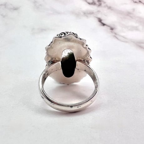 【ガネッシュヒマール産】クローライトイン天然ヒマラヤ水晶S/V925リング/Ganesh Himal Chlorite in Himalayan Quartz S/V925 Ring