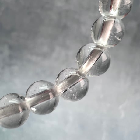 【ガネッシュヒマール産】天然ヒマラヤ水晶ブレスレット6mm内径15cm/Ganesh Himal Himalayan Quartz Bracelet