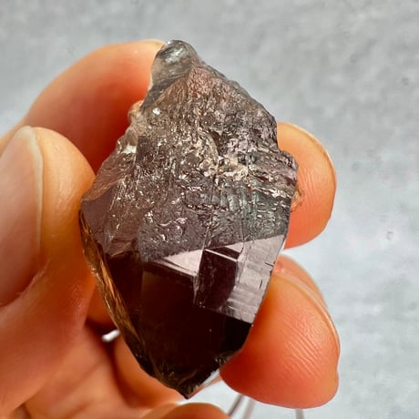 【ガウリシャンカール産】天然ヒマラヤスモーキークォーツ革紐ペンダント①/GauriShankar Himalayan Smoky Quartz Pendant