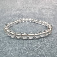 【カイラス産】"手磨き加工"天然ヒマラヤ水晶ブレスレット6mm内径15cm/Kailash Himalayan Quartz Bracelet