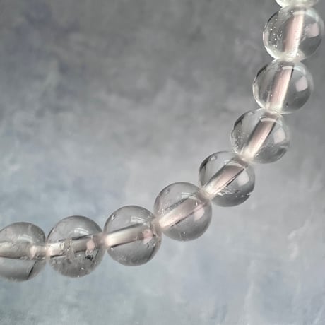 【ガネッシュヒマール産】天然ヒマラヤ水晶ブレスレット6mm内径18cm/Ganesh Himal Himalayan Quartz Bracelet