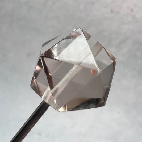 【ガウリシャンカール産】天然ヒマラヤ水晶"手磨き加工"イコサヘドロン"ビーズ/GauriShankar Himalayan Quartz "Icosahedron"Beads