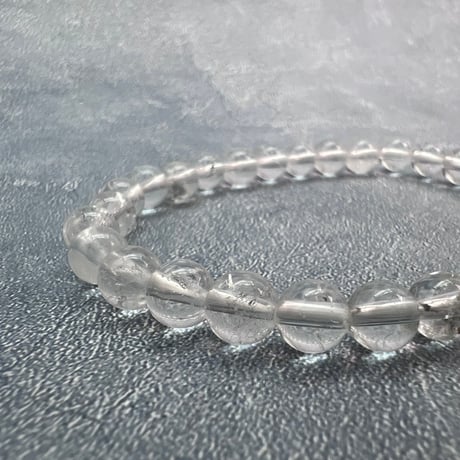 【ガネッシュヒマール産】天然ヒマラヤ水晶ブレスレット6mm内径16cm/Ganesh Himal Himalayan Quartz