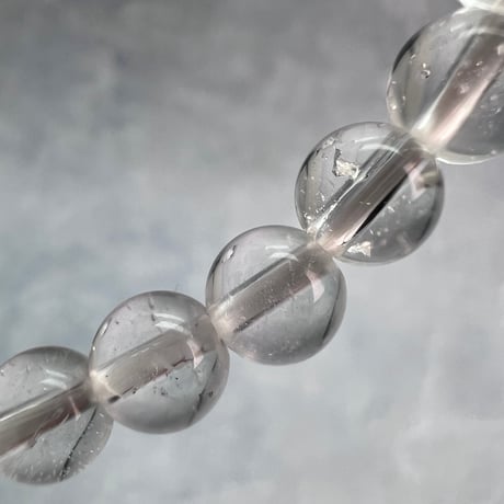 【ガネッシュヒマール産】天然ヒマラヤ水晶ブレスレット6mm内径17cm/Ganesh Himal Himalayan Quartz Bracelet