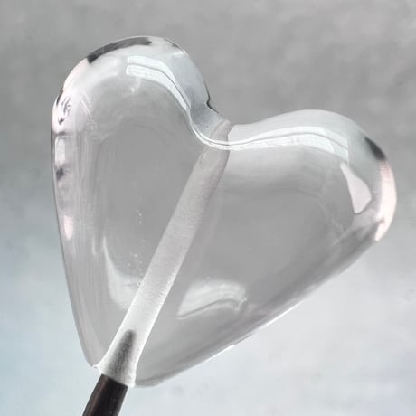 【ガネッシュヒマール産】天然ヒマラヤ水晶"手磨き加工"ハートビーズ④/Ganesh Himal Himalayan Quartz Heart Beads