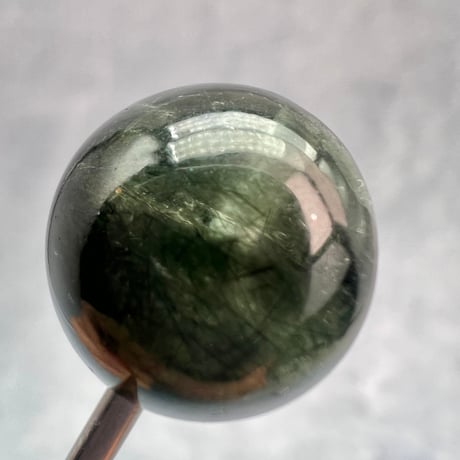 【ガネッシュヒマール産】クローライト&アクチノライトイン天然ヒマラヤ水晶ビーズ⑦/Ganesh Himal Chlorite&Actinorite in Himalayan Quartz beads