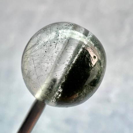 【ガネッシュヒマール産】クローライト&アクチノライトイン天然ヒマラヤ水晶ビーズ①/Ganesh Himal Chlorite&Actinolite in Himalayan Quartz beads