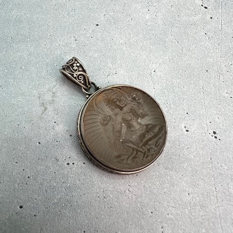 【ガウリシャンカール産】天然ヒマラヤスモーキークォーツ"グリーンターラ様"ペンダントトップ②/Gaurishankar Himalayan Smoky Quartz "Green Tara"