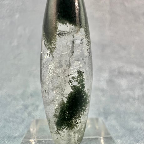 【ガネッシュヒマール産】クローライト&アクチノライトイン天然ヒマラヤ水晶 樽型ビーズ②/Ganesh Himal Chlorite&Actinorite in Quartz barrel beads