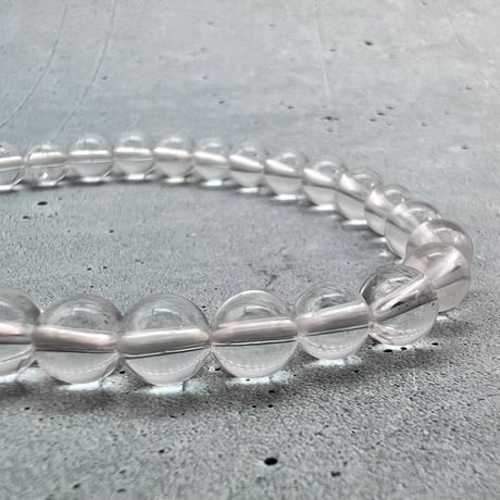 【ハイクオリティー】ガネッシュヒマール産天然ヒマラヤ水晶ブレスレット6mm内径15cm/High Quality Ganesh Himal Himalayan Quartz Bracelet