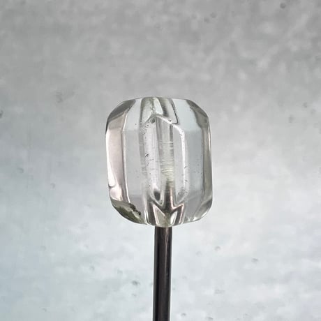 【ガネッシュヒマール産】天然ヒマラヤ水晶"手磨き加工"スクエアビーズ⑬/Ganesh Himal  Himalayan Quartz Square Beads