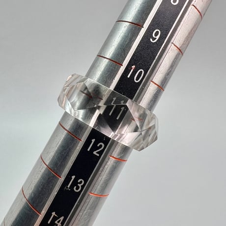 【ガネッシュヒマール産】天然ヒマラヤ水晶ファセットリング(10号,10.5号,11号,11.5号) /Ganesh Himal Himalayan Quartz Facet Ring