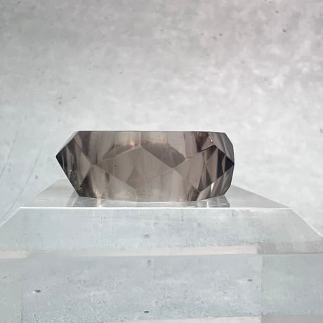 【ガウリシャンカール産】天然ヒマラヤスモーキークォーツ ファセットリング(16号)/GauriShankar Smoky Quartz Facet Ring