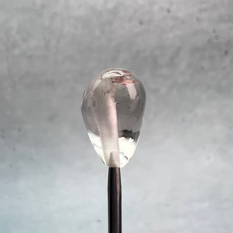 【ガネッシュヒマール産】天然ヒマラヤ水晶"手磨き加工"ハートビーズ①/Ganesh Himal Himalayan Quartz Heart Beads