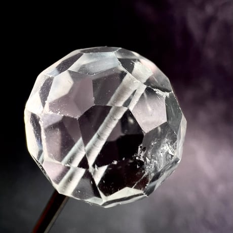 【カイラス産】天然ヒマラヤ水晶多面カットラウンドビーズ①/Kailash Himalayan Quartz Multi Cut Round Beads