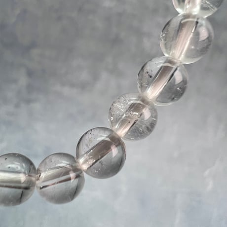 【ガネッシュヒマール産】天然ヒマラヤ水晶ブレスレット6mm内径15cm/Ganesh Himal Himalayan Quartz Bracelet