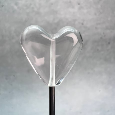 【ガネッシュヒマール産】天然ヒマラヤ水晶"手磨き加工"ハートビーズ④/Ganesh Himal Himalayan Quartz Heart Beads